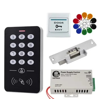 Z50 Porta, Sistema de Controle de Acesso do Kit de RFID Controle de Acesso Teclado de Fornecimento de Energia Elétrica Magnética de Bloqueio Parafuso de Greve Bloqueios 10pcs Chave